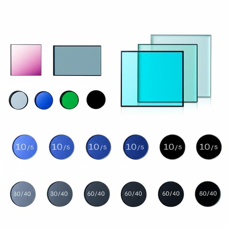 Filtering Glass Optical Glass Filter with Custom Coating and 10/5-60/40 Quality