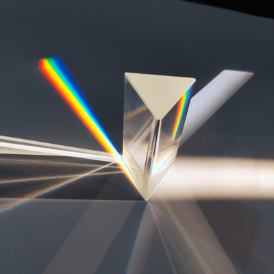 Optical Right Angle Glass Prism Shape Customizable For Lighting